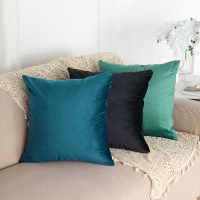 China Nondisposable 18x18 Square Pillow Covers Home Decorative Throw Cushion Cover Soild Sit Cases For Sofa for sale