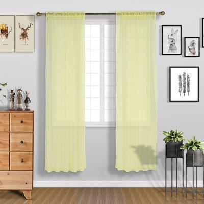 China CLASSIC Window Curtain With Grommets Cortinas Sheer Curtain Decoration Woven Tulle Modern for sale