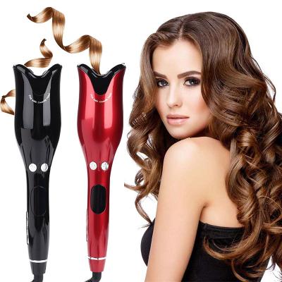 China Hotel Rose Iron Automatic Magic Lcd Show High Temperature Control Hair Curler for sale