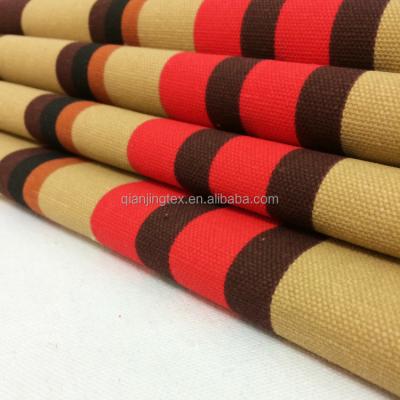 China Hot Sale Anti-Static Fast Shipping Polyester Cotton Colorful Stripe Printed Linen Fabric For Table Cloth for sale