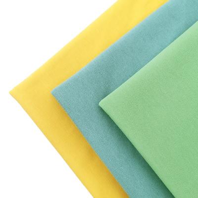 China Hot Sale Anti-Static Plain Dyed Cotton 32S Double Weft Knitted Jersey Fabric For Spring T-shirt for sale