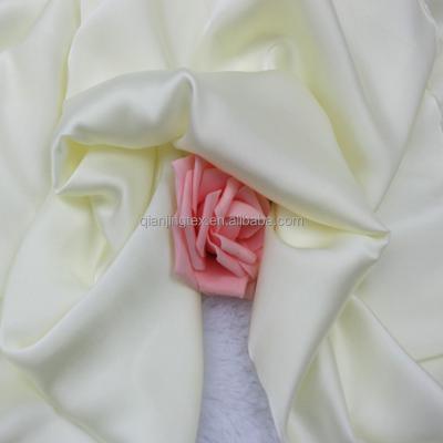 China Good anti-static drapery imitated satin woven stretch satin silk chiffon fabric for dress for sale