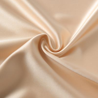 China New Style 95% Polyester 5% Spandex Anti-Static Soft Stretch Shiny Heavy Satin Fabric For Baseball Jackets for sale