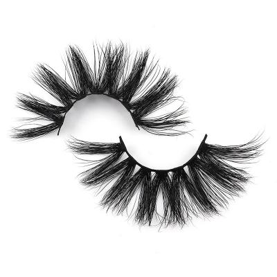 China From Manufacturer Long Mink Eyelash 3D Mink Eyelashes Vendor With Custom Handmade 25MM Natural Soft Box Your Own Brand for sale