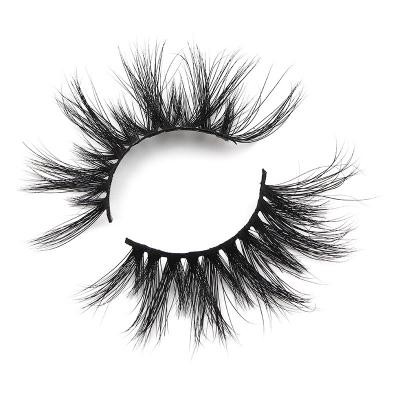 China Real 25MM 28MM 30MM Mink Strip Lashes Private Label Natural Soft Wholesale Siberian Eyelashes bundling 3D Mink Eyelash for sale