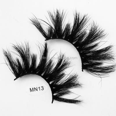 China Natural long fluffy 3d mink lashes 25mm mink eyelash for sale