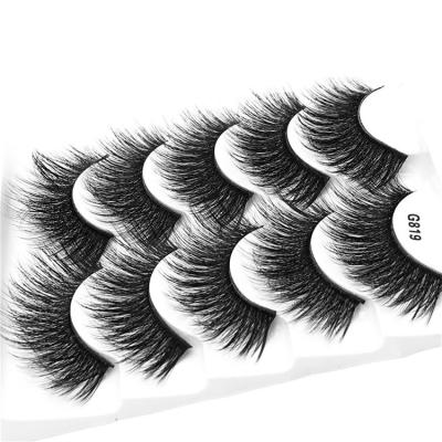 China Natural Soft 5 Pairs In 1 Small Lashes Book 3D Faux Mink Eyelashes With Customized Eyelash Packaging Box for sale