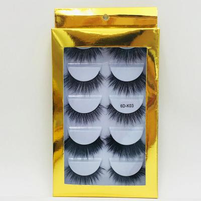 China Luxury 3d Mink Eyelash 5 Pair Natural Soft Logo Packaging Case Custom False Lashes for sale