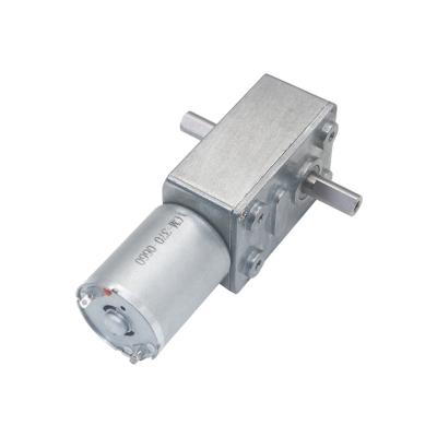 China Totally Enclosed Micro DC Worm DC Gear Motor With Dual Output Shaft For Smart Home 12v DC Motor for sale