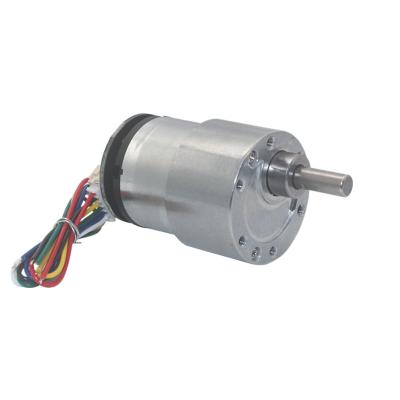 China Totally Enclosed 37mm Eccentric Shaft Metal Gearbox Gear Motor With 11PPR Encoder for sale