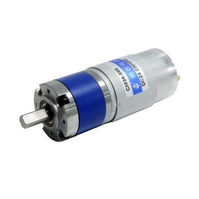 China PG36-555 24V high torque12v planetary gear dc motor totally enclosed low speed gear with dc 550 brushed motor for robotic lawn mower for sale