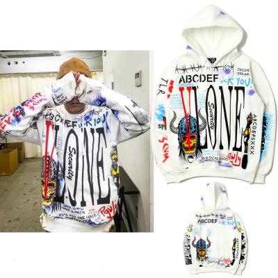 China Anti-wrinkle in popular hip hop graffiti FB actions hoodie men's women's sweatshirts pullover unisex hoodies casual for sale