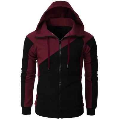 China high quality Anti-wrinkle YL drop winter designers blank zipper up hoodies coat patchwork sport wear hoodie men for sale