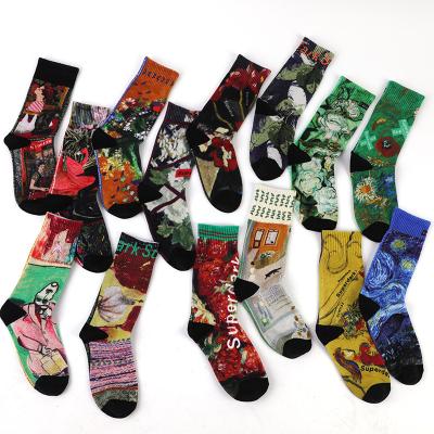 China Dropshipping China Fashion Breathable Custom Pair Socks Wholesale Price Colorful Pattern High Socks for sale