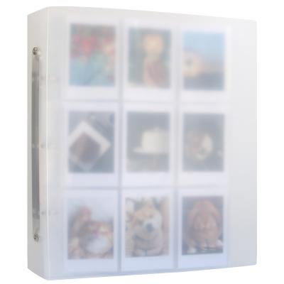 China PVC Cover Loose Leaf Page Sheets 3 Ring Binder Photo Album Transparent for 3 5 6 7 Inch Mini Film Ticket Post Card Book Holder for sale