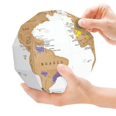 China 3D Stereo Scratch Assembly Paper Globe World Map Paper Ball for Travel Kid Child Toy Gift Personalized Geography Educational Supplies for sale