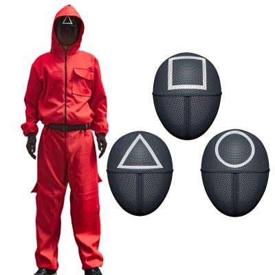 China Costumes Movie Costume Mask Cosplay Overalls Round Six Square Circle Triangle Plastic Helmet Masks Halloween Party Costume for sale