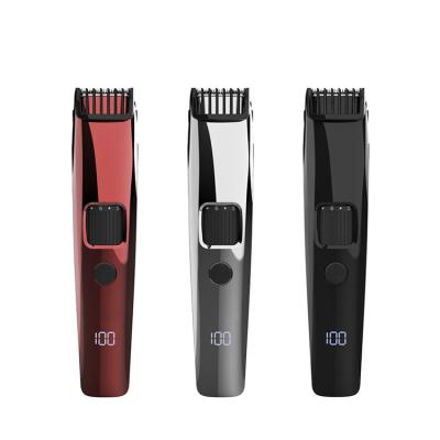 China Rechargeable Electric Home Barber Scissors Cutting Blade USB Push Liquid Crystal Lithium Battery for sale