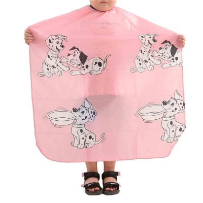 China New design hairdressing high grade waterproof children kids cartoon waterproof cutting clothes suitcase apron wrap hairdresser the pro for sale