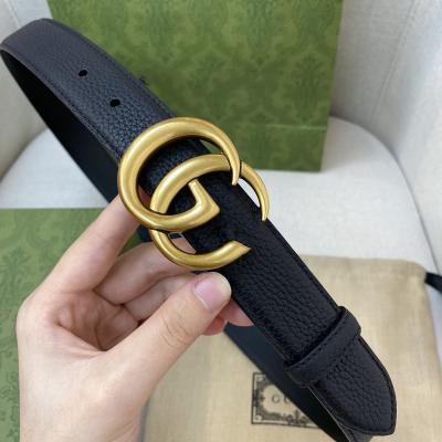 China 2022 new fashion g skin cowhide leather belt luxury top men's business men's and women's leisure belt 1:1 high-end universal width 3.0cm for sale