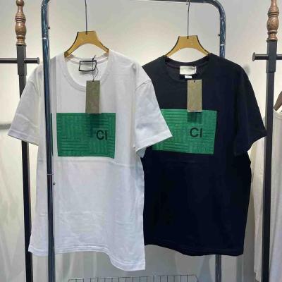 China 2022 summer new fashionable brand loose round neck Anti-wrinkle cotton fashion men's short-sleeved T-shirt printing clothes 20 G design for sale