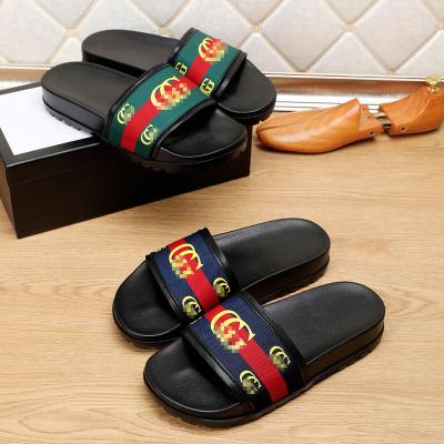 China 2022 fashion trend new summer leather luxury sandals deep soled indoor and outdoor bathroom non slip slippers for men for sale