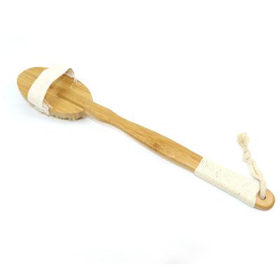 China 2021 Wholesale Bamboo Long Handle Bath Cleaning Brush Bath Brush With Long Handle for sale