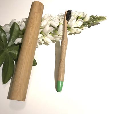 China Biodegradable hot sales bamboo toothbrush storage tool box bamboo tube case for sale