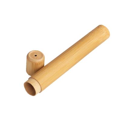 China Nature Biodegradable Hot Selling Bamboo Toothbrush Case Bamboo Tubes Bamboo For Travel Bamboo Container for sale