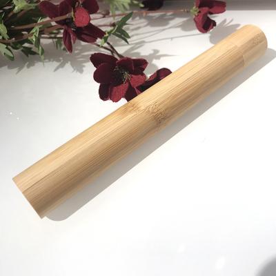 China Biodegradable Eco Friendly Bamboo Halter Box Travel Toothbrush Case Travel Toothbrush Case Bamboo Tube for sale