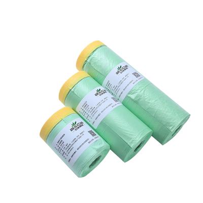 China With Professional Glue Tools Automotive Paint Masking Film With Tape for sale