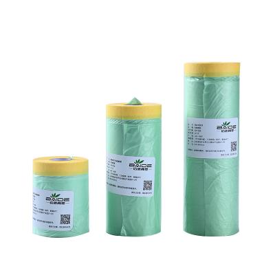 China With Glue China Factory Car Paint Pre-taped Plastic Sheet Cover Tapes Washi Masking Film for sale