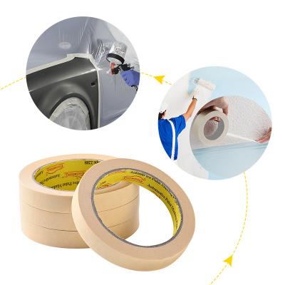 China Heat Resistant Competitive Price High Temperature Automotive Paint Crepe Paper Ribbon Roll for sale