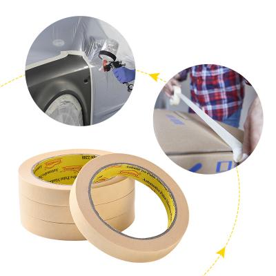 China OEM Odm Heat Resistant Laser Cutting Yellow Paper Roll Tape For Automotive Painting for sale