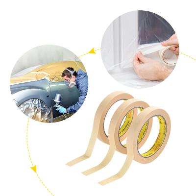 China 100 Degree Elephant Roll Heat Resistant High Temperature Resistant Yellow Paper Tape For Automotive Painting for sale