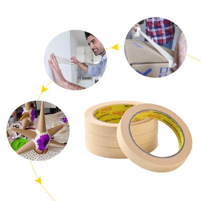 China Competitive Price Tape Heat Resistant Yellow Automotive High Temperature Car Crepe Paint Paper for sale