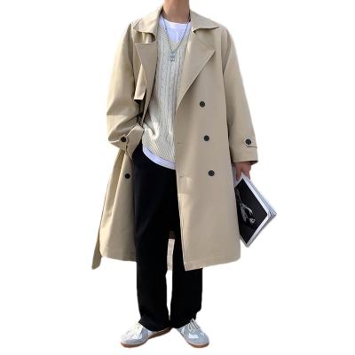 China 2022spring High Quality Men's Long Breasted Casual Jacket Loose Gap Coat Anti-Shrink Winter Single Men's Overcoat Coat for sale