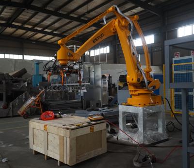 China Bucket Food Palletizing Robots PlC Program Automatic Box Palletizer Bag Woven for sale