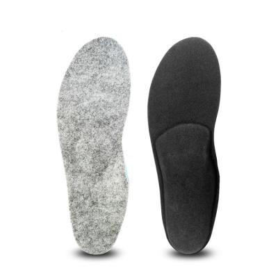 China Felted wool fabric warm fine quality orthotic shoe insole with to heal support orthotic shoe insoles for sale