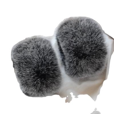 China Soft Hand Feeling 2022 New Fur Fox Fur Cuffs Sleeve Ring Raccoon Fur Cuffs For Fashion Parka Coat for sale