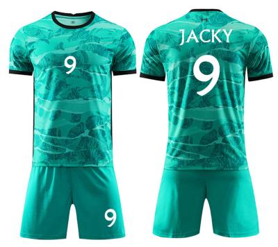 China Euro Club Green Soccer Wear In-stock Thailand Quality Soccer Jersey Sets Custom Logo Service Low MOQ for sale