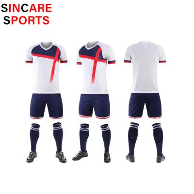 China High quality sublimation soccer jersey men uniform soccer jersey sets sets sublimated jersey football 2021 for sale