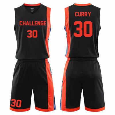 China Breathable Wholesale Low Price In Stock Black Chinese Basketball Jerseys Factory Custom Logo And Number for sale