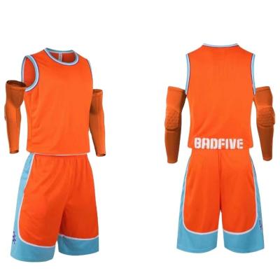 China Breathable Blank Chinese Factory Basketball Uniforms Youth Custom Orange Basketball Jerseys And Sizes for sale