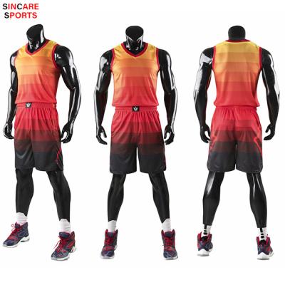 China Breathable Wholesale Custom Design Your Own Sublimation Basketball Jersey Uniform for sale