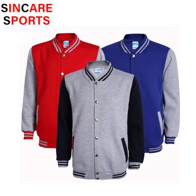 China Customized Sportswear Antibacterial Zipper Men Sport Custom Tracksuit Baseball Jacket for sale