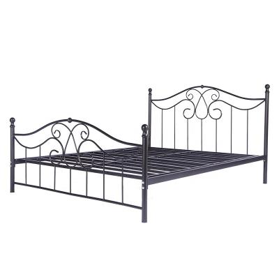 China Metal Beds 2020 easy install bedroom furniture metal iron frame beds for sale