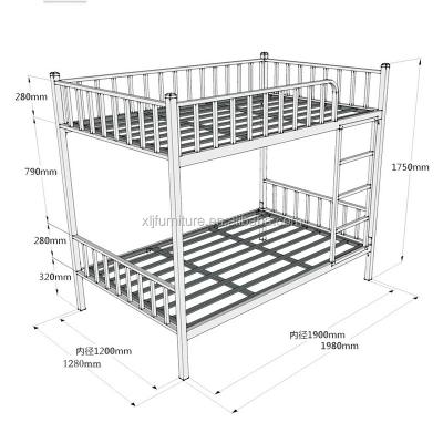 China Factory wholesale customization kids in bunk beds bunk bed with safe ladder protective barrier for sale