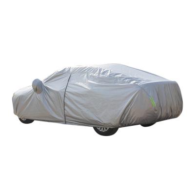 China Water Proof Sample Offered Silver Heat Insulated Car Cover Suitable For SUV And Sedan PEVA Waterproof Universal Car Cover For Sedan And SUV for sale