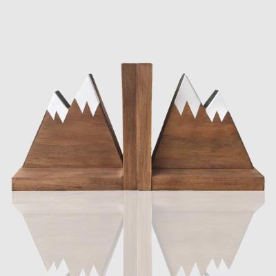 China Various Sturdy Promotional Goods Using Sturdy Brown Standard Natural Wood Bookends Decorative for sale